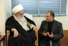 دیدار آقای دکتر مؤید، سفیر ایران در مراکش با حضرت آیت الله العظمی صافی