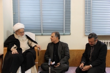 دیدار آقای دکتر مؤید، سفیر ایران در مراکش با حضرت آیت الله العظمی صافی