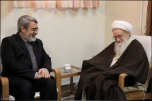 گزارش تصویری : دیدار آقای دکتر رحمانی فضلی، وزیر محترم کشور با حضرت آیت الله العظمی صافی گلپایگانی