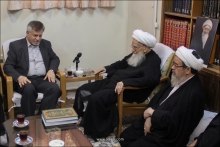  دیدار آقای سعد جواد قندیل، سفیر عراق در ایران با حضرت آیت‌الله العظمی صافی گلپایگانی